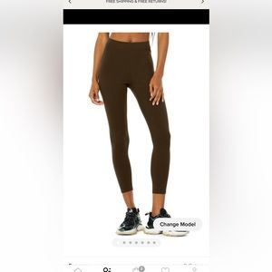 Alo ribbed high-waist 7/8 blissful leggings